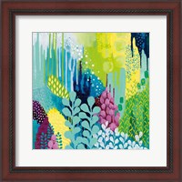 Framed 'Jewel Forest II' border=