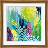 Framed 'Jewel Forest II' border=