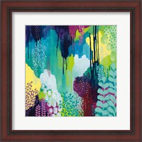 Framed 'Jewel Forest I' border=