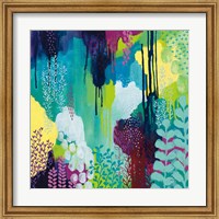 Framed 'Jewel Forest I' border=