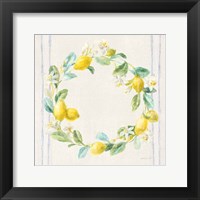 Framed Floursack Lemons V Navy