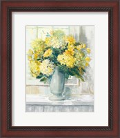 Framed 'Endless Summer Bouquet II Yellow' border=