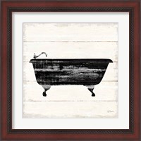 Framed 'Shiplap Bath I' border=