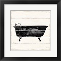 Shiplap Bath I Framed Print