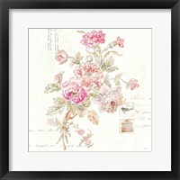 Framed 'Cottage Roses II' border=