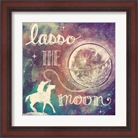 Framed 'Universe Galaxy Lasso the Moon' border=