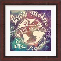 Framed 'Universe Galaxy Love Makes' border=