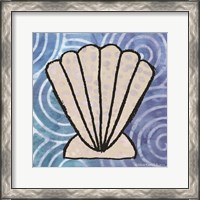 Framed 'Whimsy Coastal Clam Shell' border=