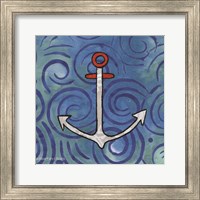 Framed 'Whimsy Coastal Anchor' border=