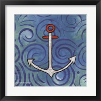 Framed 'Whimsy Coastal Anchor' border=