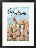 Framed Cardinal Pair Welcome