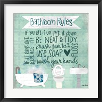 Framed Bathroom Rules