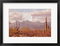 Framed Moonrise Over The Mountain