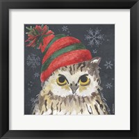 Framed Christmas Owl