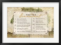 Framed 10 Commandments