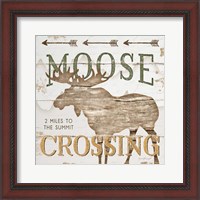 Framed 'Moose Crossing' border=