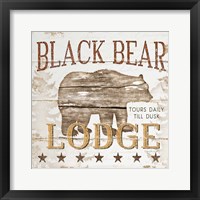 Black Bear Lodge Framed Print