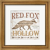 Framed 'Red Fox Hoolow' border=