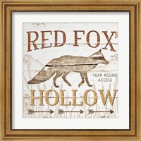 Framed 'Red Fox Hoolow' border=