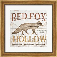 Framed 'Red Fox Hoolow' border=