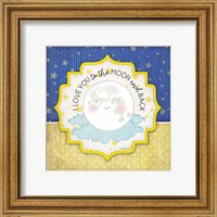 Framed 'I Love You to the Moon & Back' border=