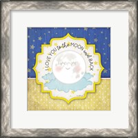 Framed 'I Love You to the Moon & Back' border=