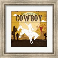 Framed 'American Cowboy' border=