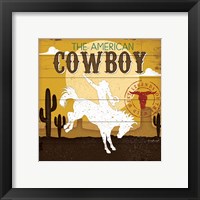 Framed 'American Cowboy' border=