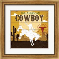 Framed 'American Cowboy' border=