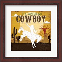 Framed 'American Cowboy' border=