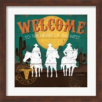 Framed 'Welcome to the Heart of the West' border=