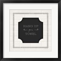 Hang Up Your Towel Framed Print