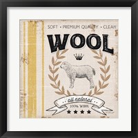 Framed 'Wool' border=