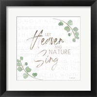 Framed 'Let Heaven and Nature Sing' border=