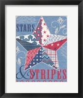 Framed Stars and Stripes Star Dark