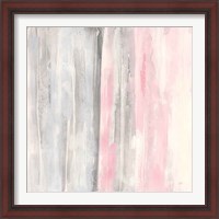 Framed 'Whitewashed Blush I' border=