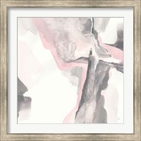 Framed 'Blushing Grey II' border=