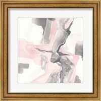 Framed 'Blushing Grey I' border=