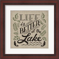 Framed 'Lake Life I Color' border=