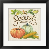 Autumn Harvest II Linen Framed Print