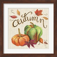 Framed 'Autumn Harvest I Linen' border=