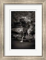 Framed Upper Falls Old Mans Cave BW