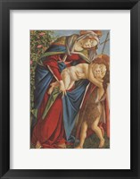 Framed Madonna with Child Embracing the Young St John