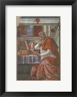 Framed Saint Augustine in his Cell