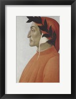 Framed Portrait of Dante Alighieri