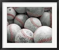 Framed Vintage Baseballs