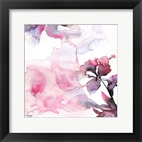Watercolor Floral Pink Purple Trio II Framed Print