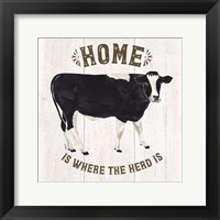 Farm Life Cow Home Herd Framed Print
