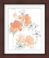 Framed 'Blush Peonies I' border=