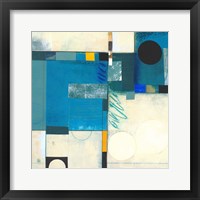 Framed 'Calypso Blue I' border=